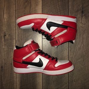 Nike Air Force 1 Mid Custom Made in Red/Black